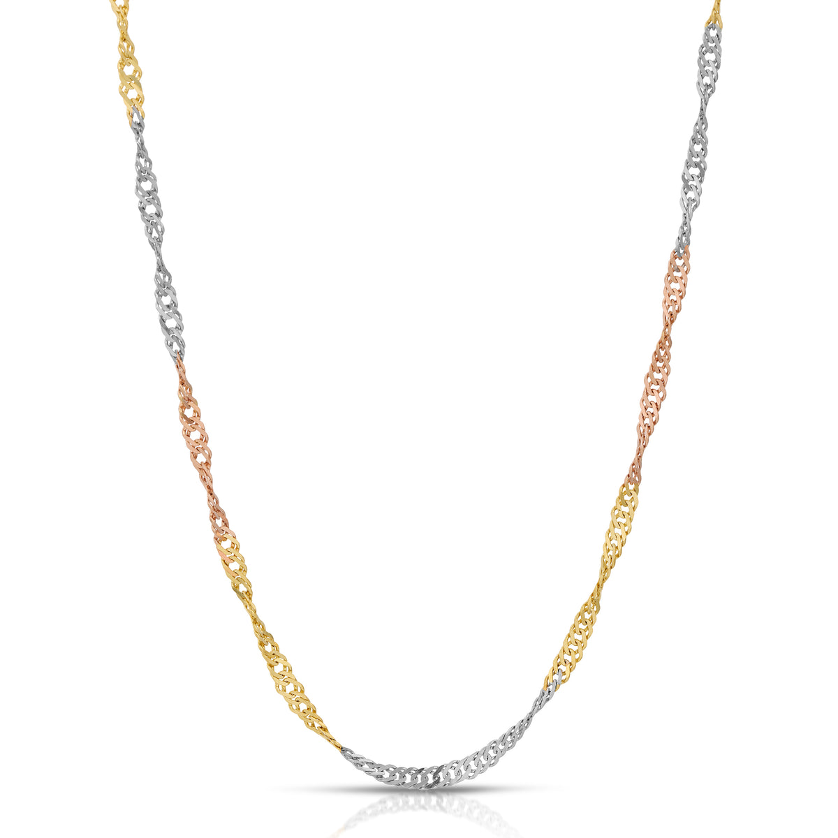 035 Tri Color Singapore Crown Gold Inc. Wholesale Gold Jewelry